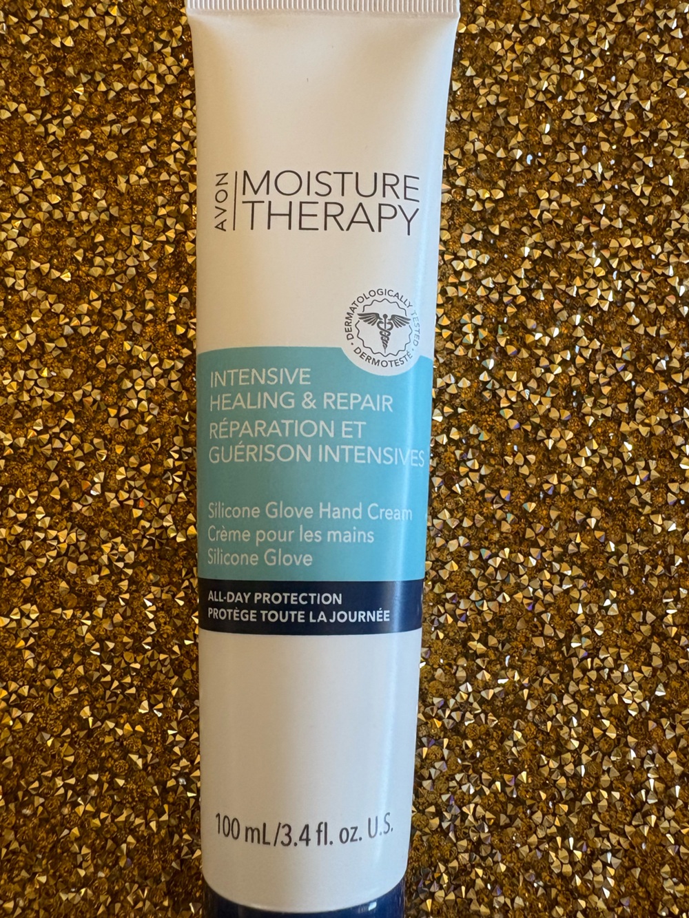 Avon Moisture Therapy Intensive Healing & Repair Hand Cream - White, Teal, Black